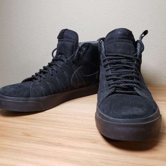 Nike Men's 9.5 SB Zoom Blazer Mid Premium Black Anthracite Sneaker DC8903-002 - Picture 5 of 9